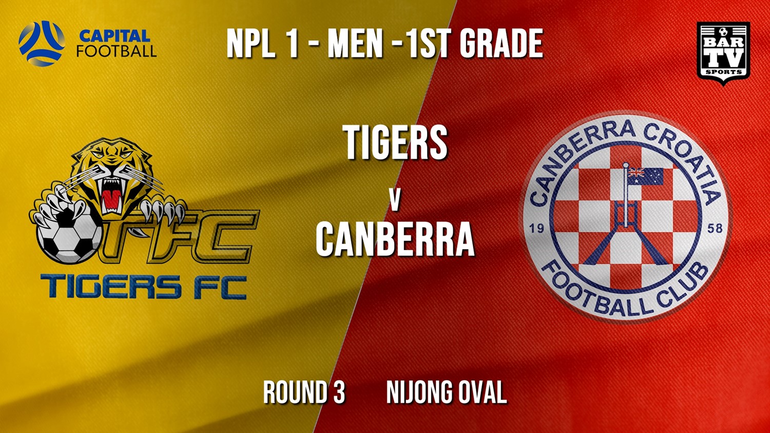 NPL - CAPITAL Round 3 - Tigers FC v Canberra FC Minigame Slate Image