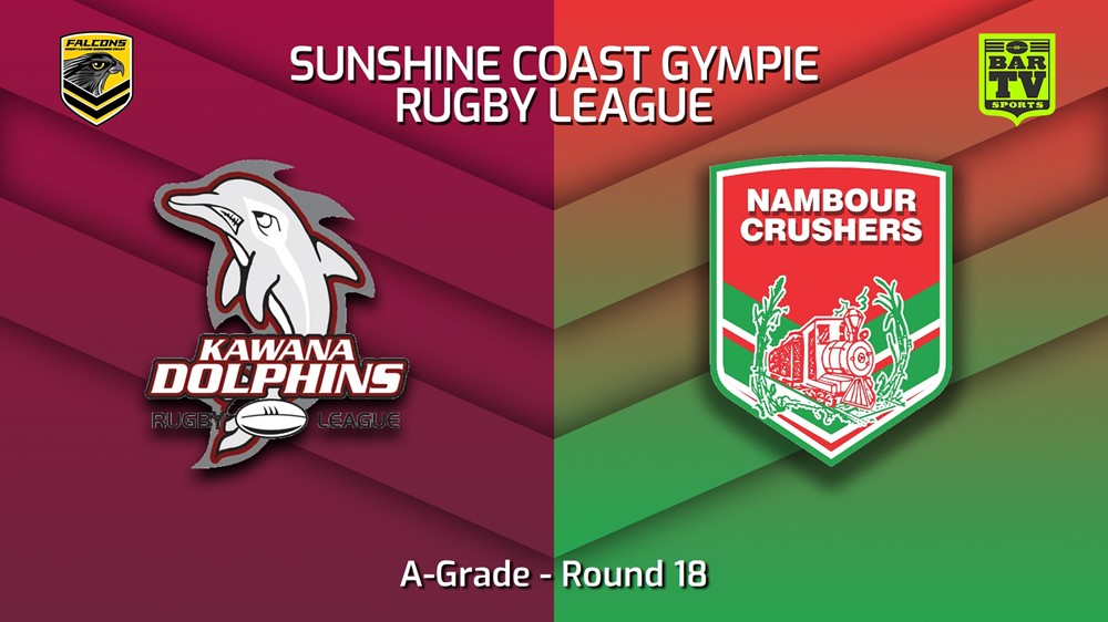 230819-Sunshine Coast RL Round 18 - A-Grade - Kawana Dolphins v Nambour Crushers Minigame Slate Image