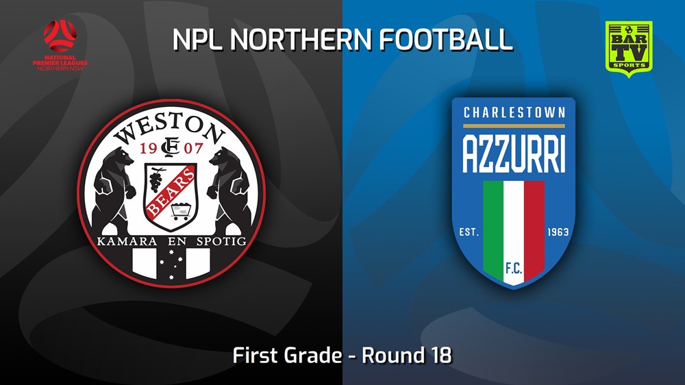 230709-NNSW NPLM Round 18 - Weston Workers FC v Charlestown Azzurri FC Slate Image