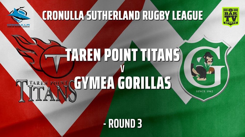 210516-Cronulla JRL- Blues Tag Under 12s - Round 3 - Taren Point Titans v Gymea Gorillas Slate Image