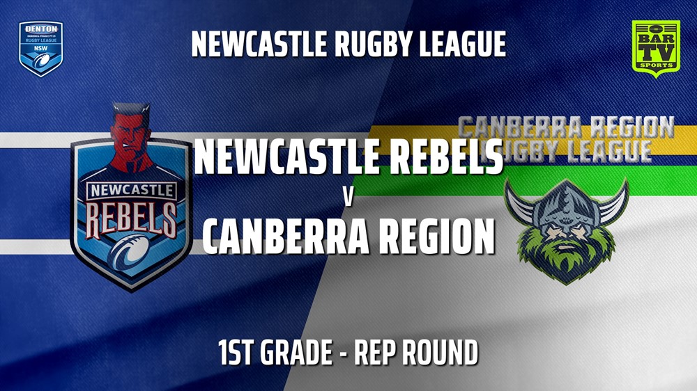 210626-Newcastle Rep Round - 1st Grade - Newcastle Rebels v Canberra Region Rugby League Slate Image
