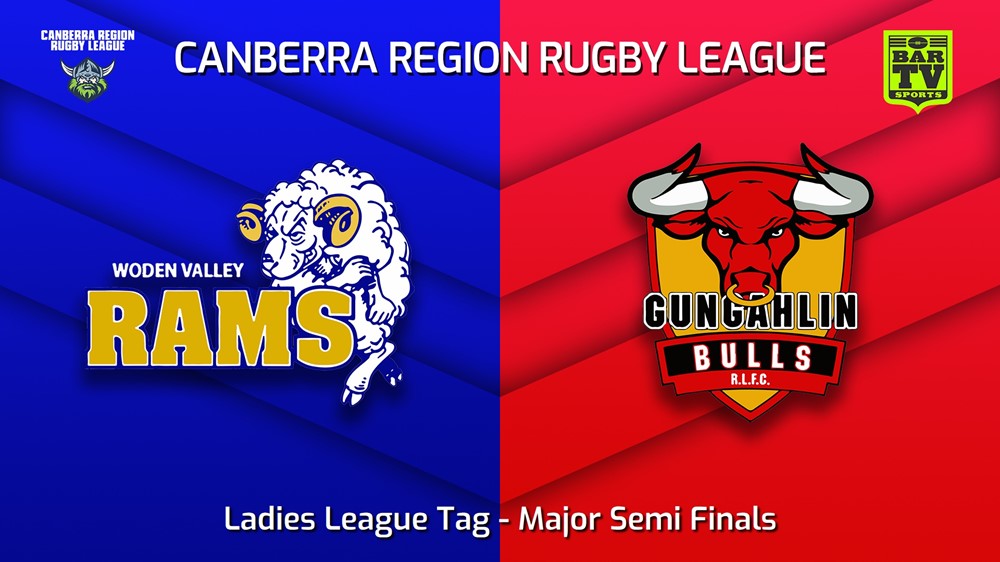 230903-Canberra Major Semi Finals - Ladies League Tag - Woden Valley Rams v Gungahlin Bulls Slate Image