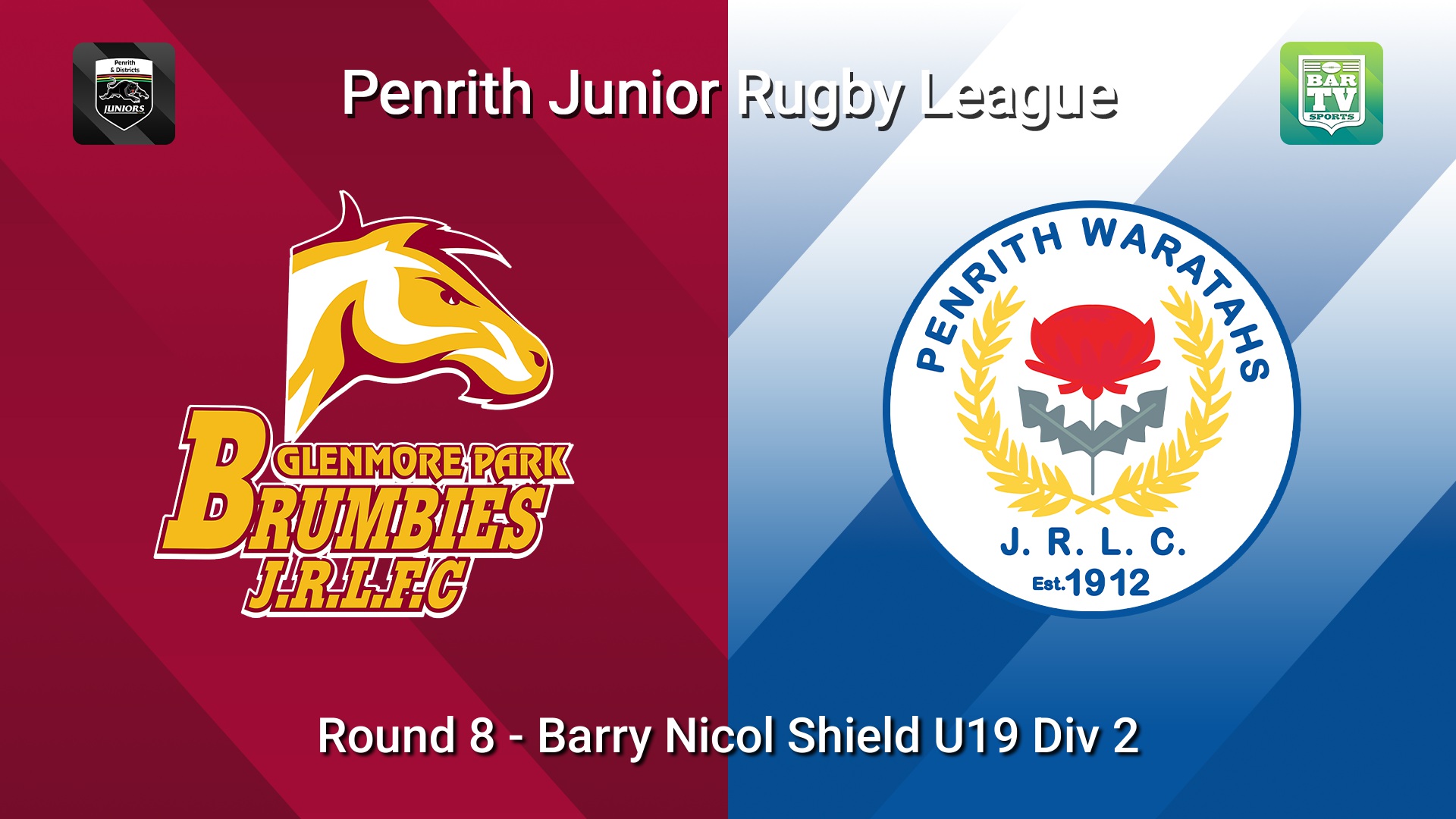 260531-video-Penrith & District Junior Rugby League Round 8 - Barry Nicol Shield U19 Div 2 - Glenmore Park v Penrith Waratahs Slate Image