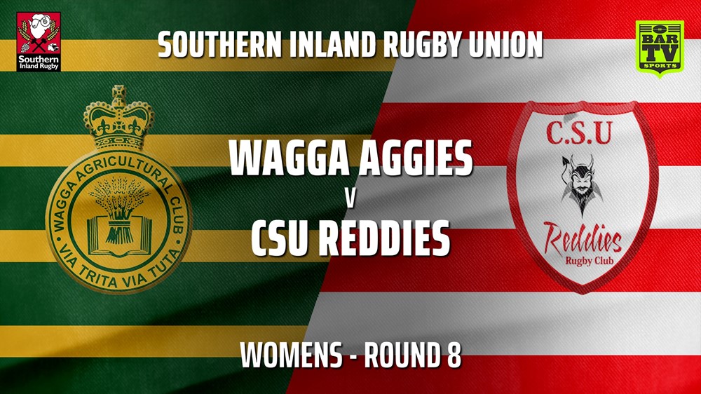 210529-Southern Inland Rugby Union Round 8 - Womens - Wagga Agricultural College v CSU Reddies Minigame Slate Image