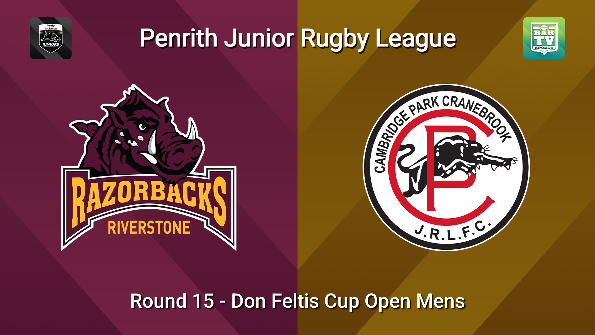 260816-video-Penrith & District Junior Rugby League Round 15 - Don Feltis Cup Open Mens - Riverstone v Cambridge Park Slate Image