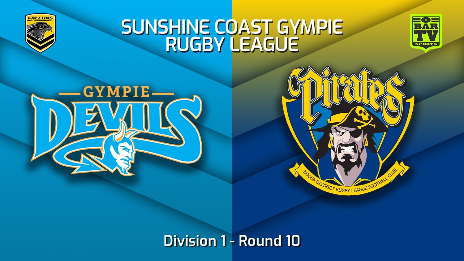 MINI GAME: Sunshine Coast RL Round 10 - Division 1 - Gympie Devils v Noosa Pirates Slate Image