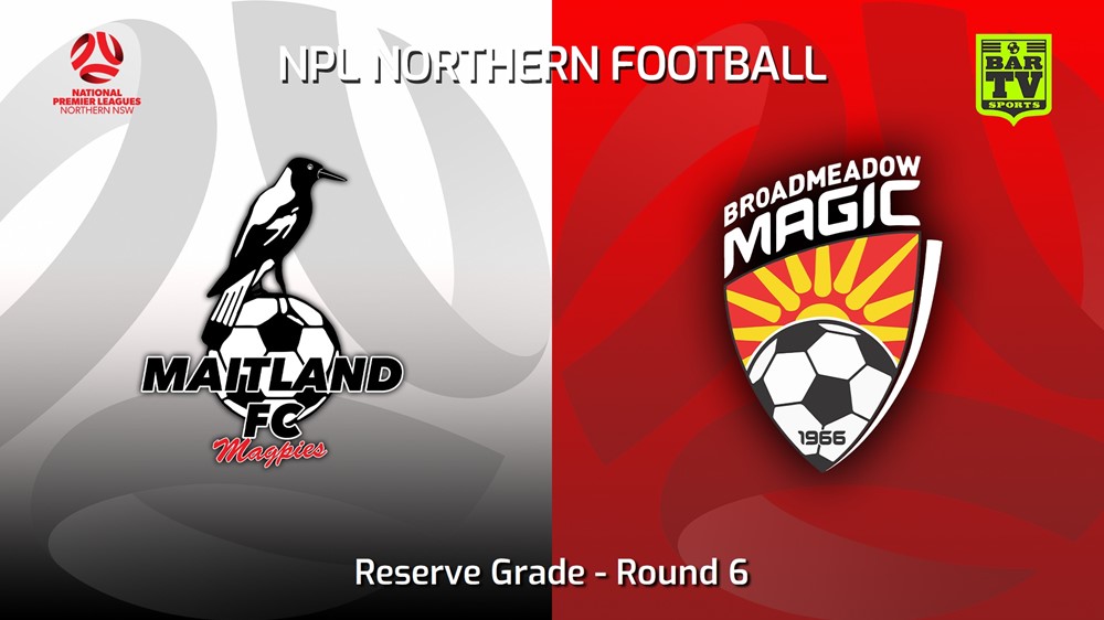 230410-NNSW NPLM Res Round 6 - Maitland FC Res v Broadmeadow Magic Res Slate Image