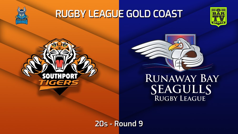 230625-Gold Coast Round 9 - 20s - Southport Tigers v Runaway Bay Seagulls Slate Image