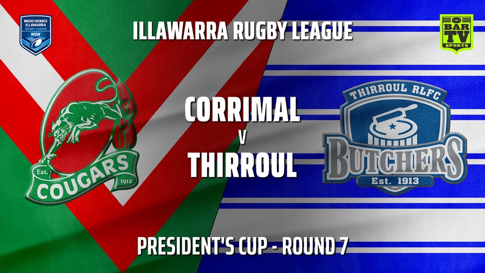 210529-IRL Round 7 - President's Cup - Corrimal Cougars v Thirroul Butchers Slate Image