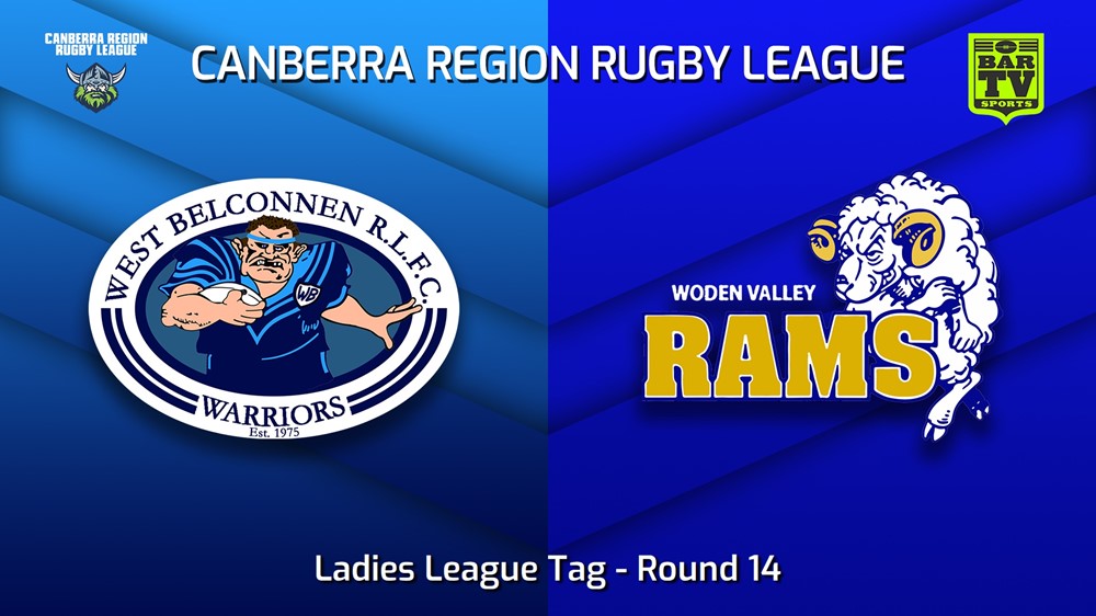 220724-Canberra Round 14 - Ladies League Tag - West Belconnen Warriors v Woden Valley Rams Slate Image