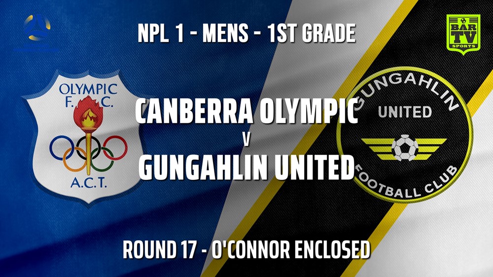 MINI GAME: Capital NPL Round 17 - Canberra Olympic FC v Gungahlin United FC Slate Image
