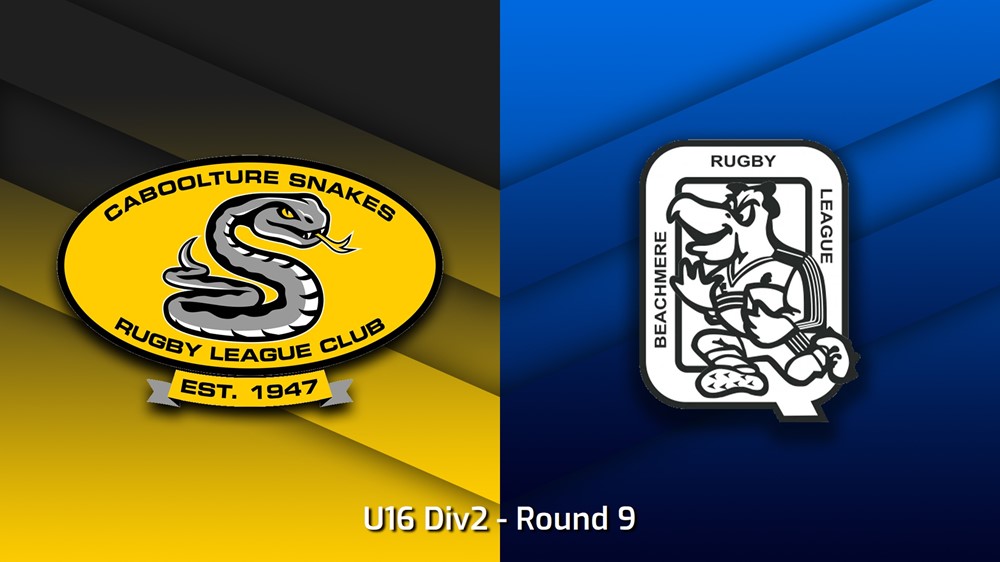 230609-Sunshine Coast Junior Rugby League Round 9 - U16 Div2 - Caboolture Snakes v Beachmere Pelicans Minigame Slate Image