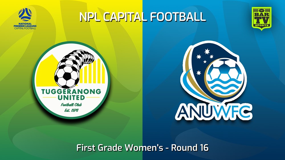 230730-Capital Womens Round 16 - Tuggeranong United FC (women) v ANU WFC (women) Slate Image