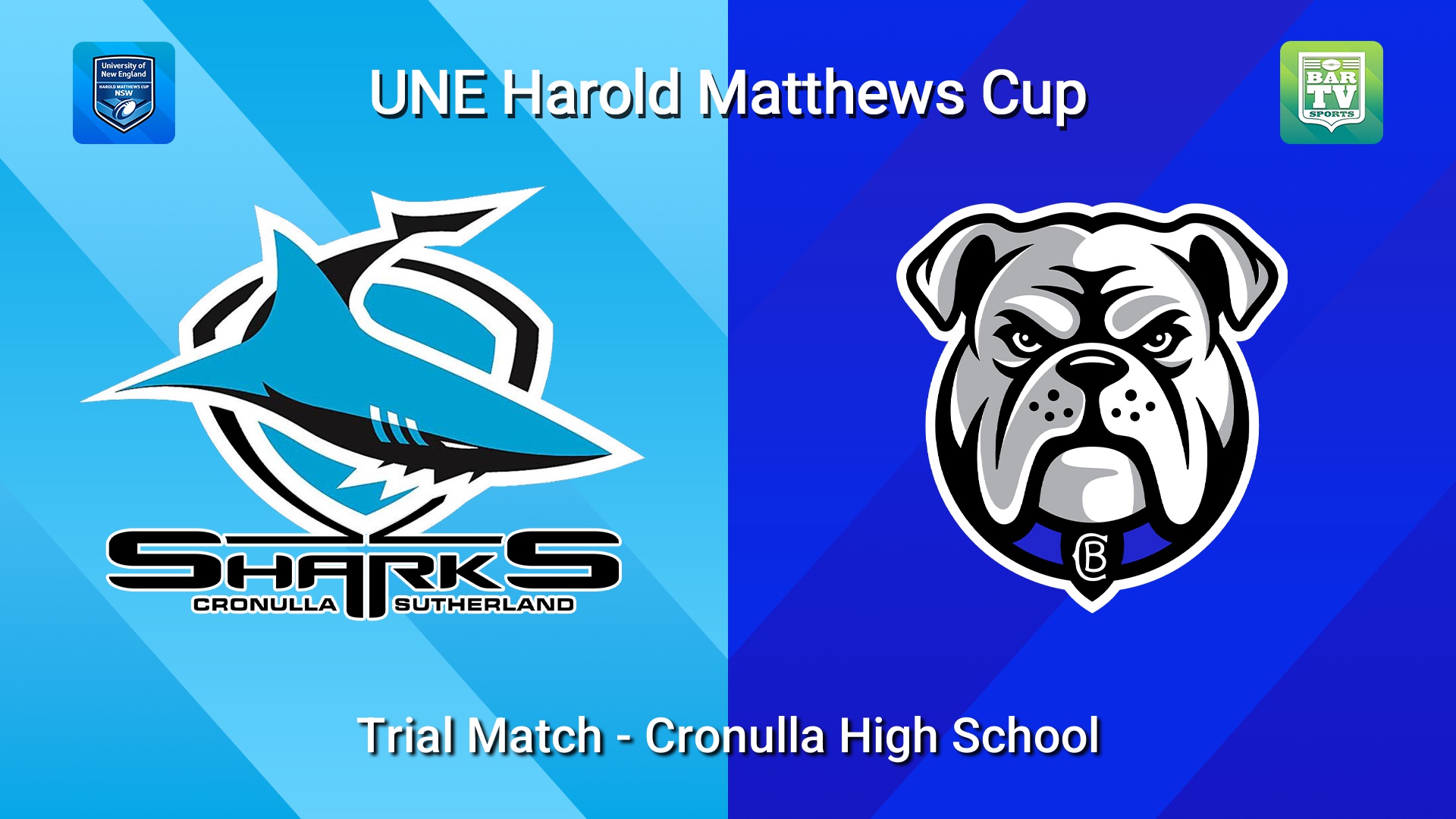 260124-video-UNE Harold Matthews Cup Trial Match - Cronulla-Sutherland Sharks v Canterbury-Bankstown Bulldogs Slate Image