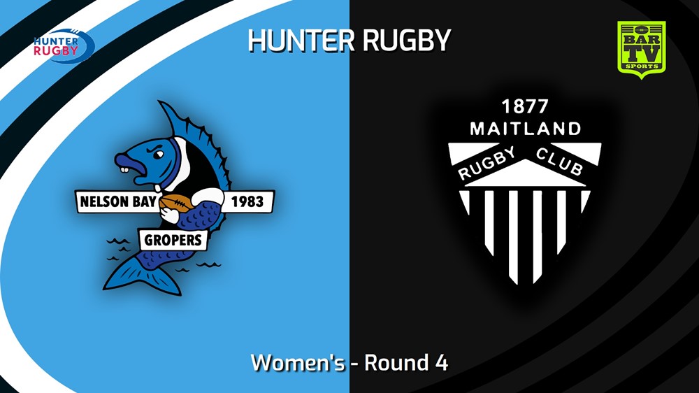 230506-Hunter Rugby Round 4 - Women's - Nelson Bay Gropers v Maitland Minigame Slate Image