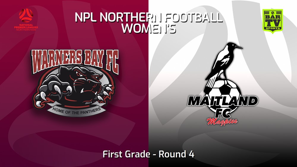 230326-NNSW NPLW Round 4 - Warners Bay FC W v Maitland FC W Minigame Slate Image