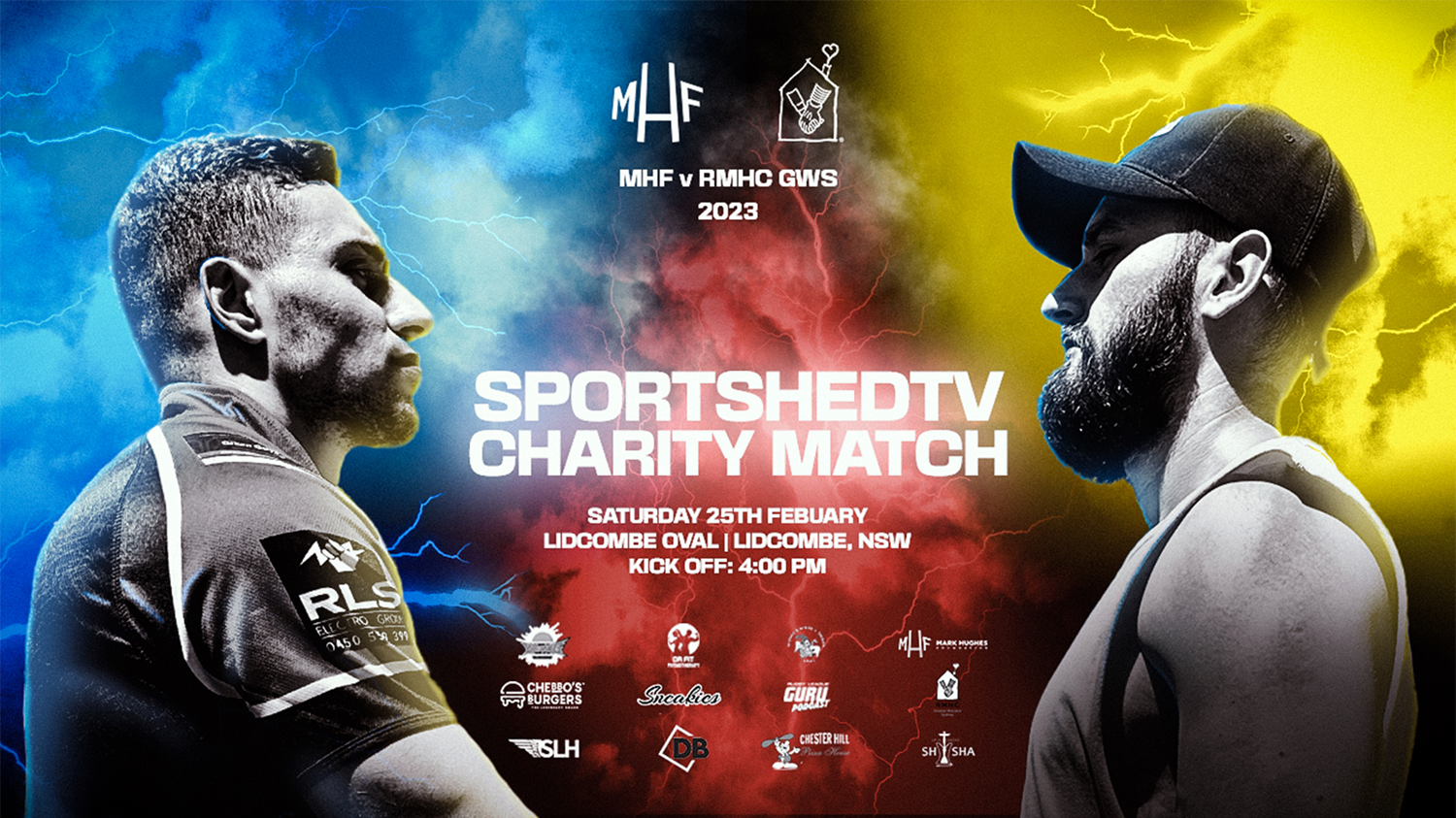 230225-SPORTSHEDTV CHARITY MATCH - Mark Hughes Foundation v RMHC Greater Western Sydney Slate Image