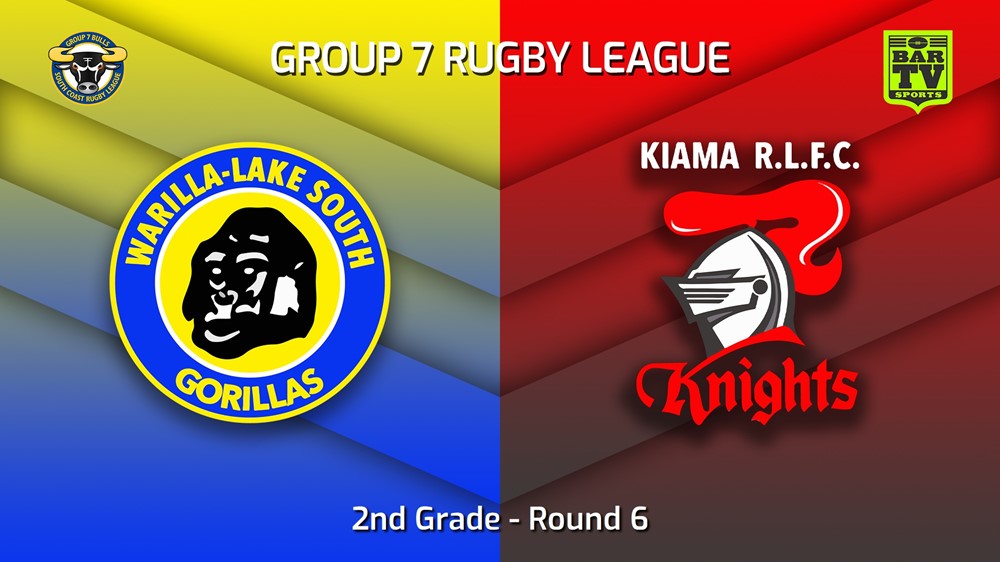 230507-South Coast Round 6 - 2nd Grade - Warilla-Lake South Gorillas v Kiama Knights Slate Image
