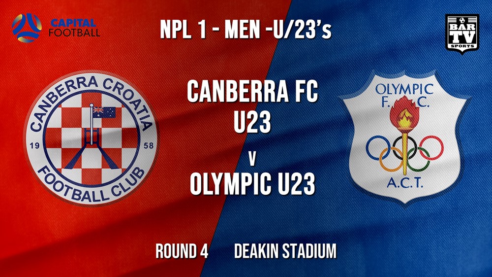 NPL1 Men - U23 - Capital Football  Round 4 - Canberra FC U23 v Canberra Olympic U23 (1) Slate Image