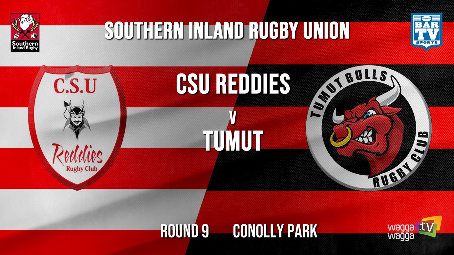 Southern Inland Rugby Union Round 9 - CSU Reddies v Tumut Bulls Slate Image