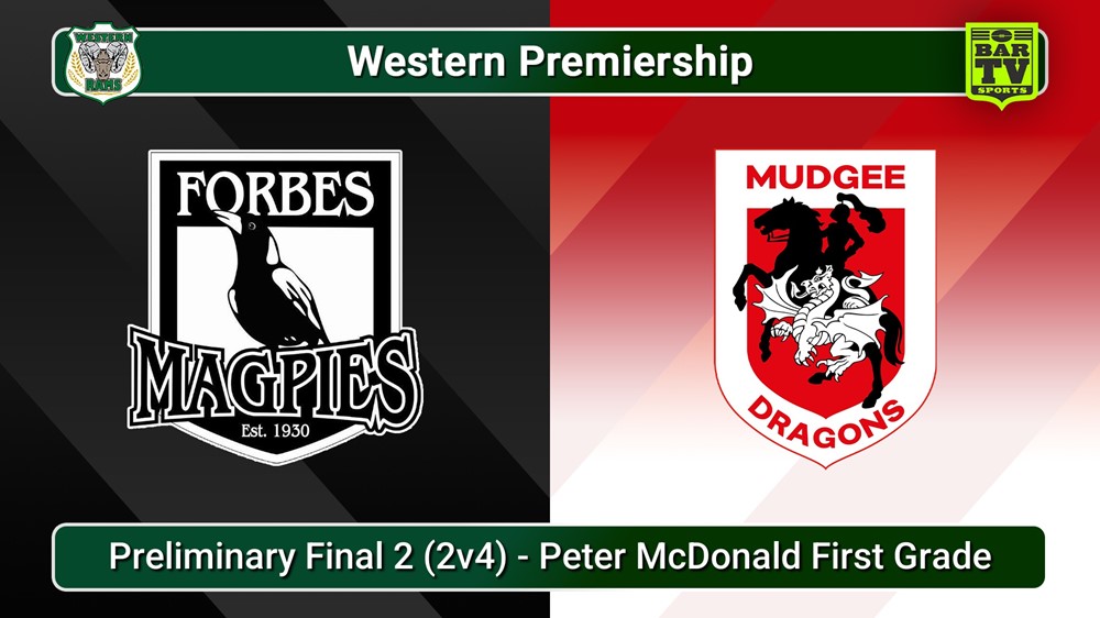 250831-video-Western Premiership Preliminary Final 2 (2v4) - Peter McDonald First Grade - Forbes Magpies v Mudgee Dragons Slate Image