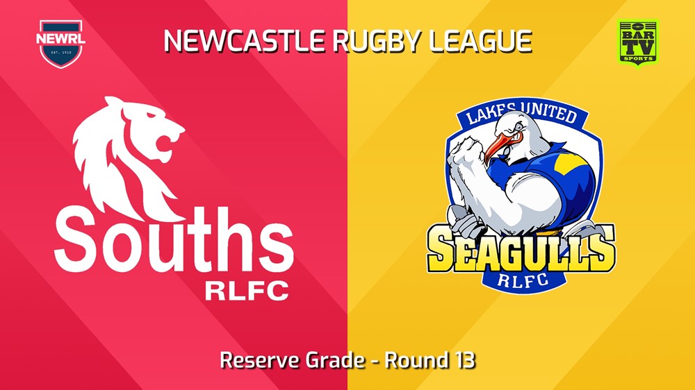 240713-video-Newcastle RL Round 13 - Reserve Grade - South Newcastle Lions v Lakes United Seagulls Slate Image
