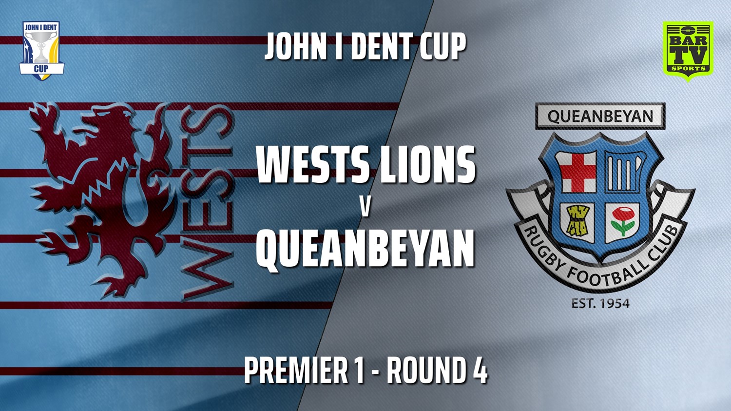 MINI GAME: John I Dent Round 4 - Premier 1 - Wests Lions v Queanbeyan Whites Slate Image