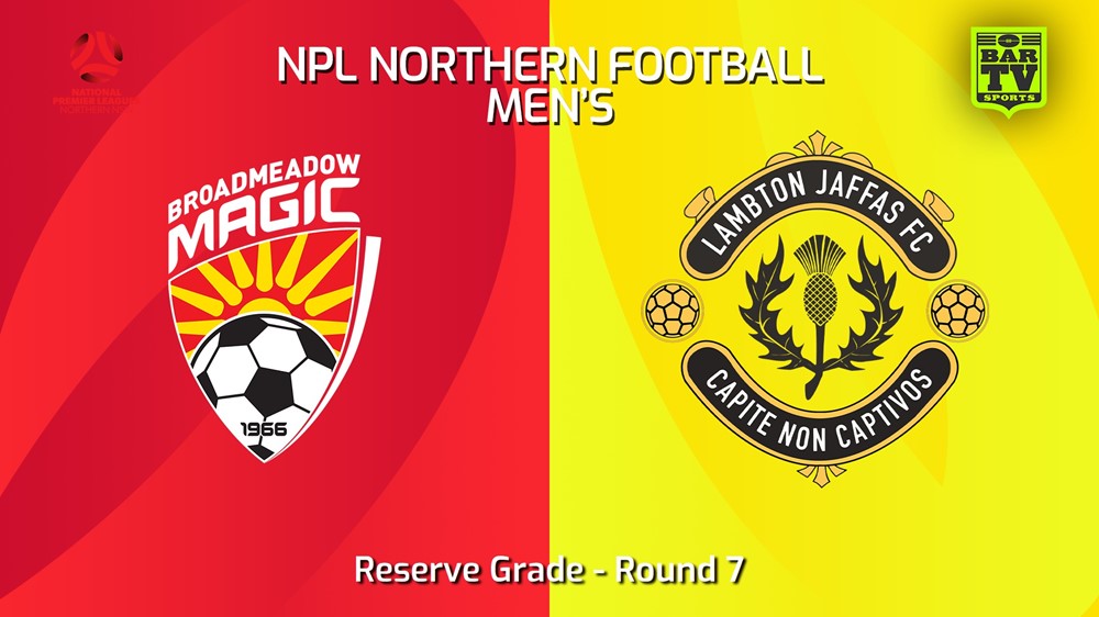240414-NNSW NPLM Res Round 7 - Broadmeadow Magic Res v Lambton Jaffas FC Res Slate Image