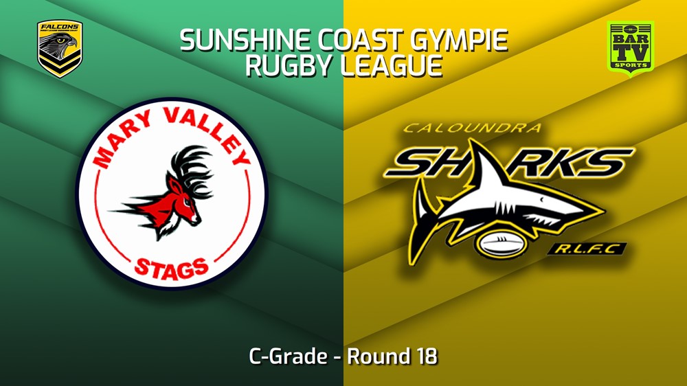 230819-Sunshine Coast RL Round 18 - C-Grade - Mary Valley Stags v Caloundra Sharks Minigame Slate Image
