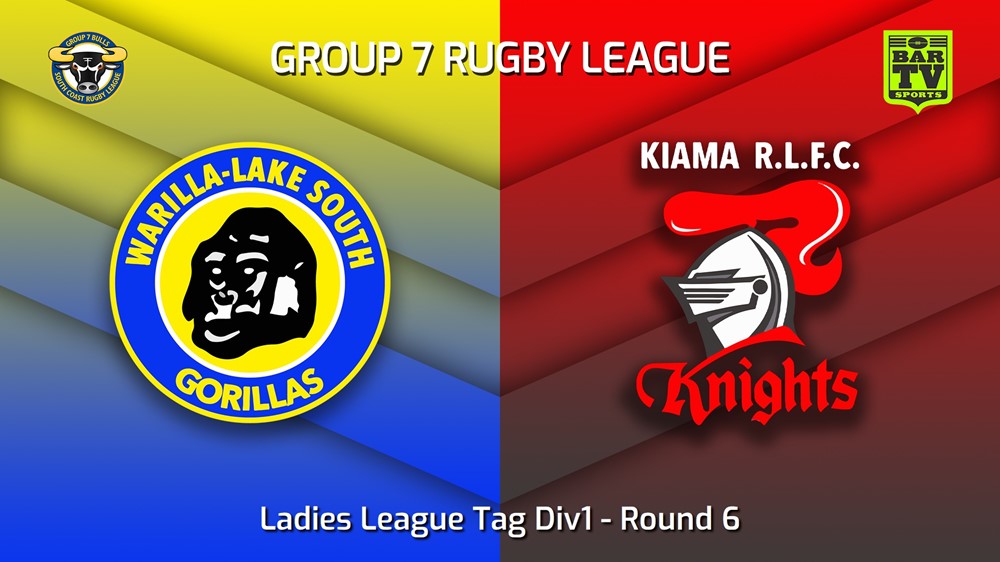 230507-South Coast Round 6 - Ladies League Tag Div1 - Warilla-Lake South Gorillas v Kiama Knights Slate Image