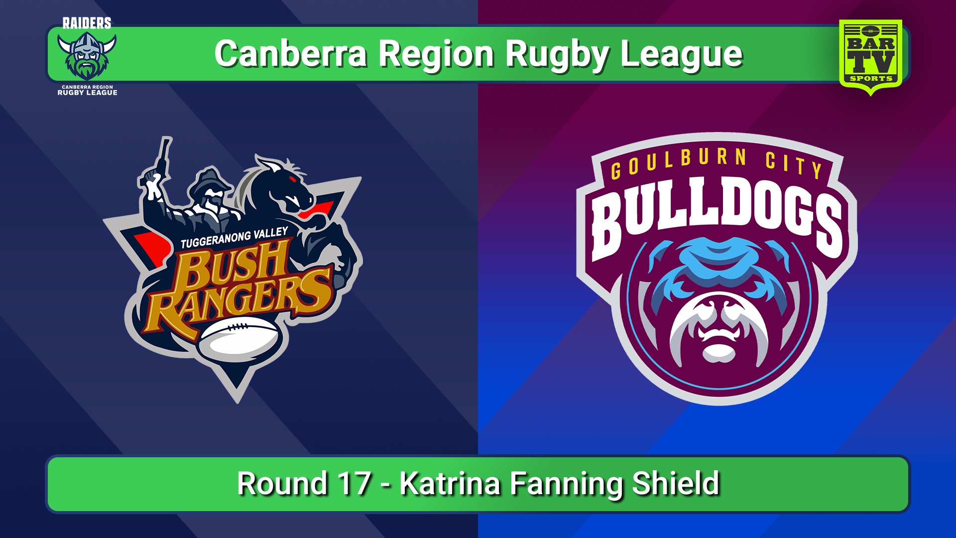 250809-video-Canberra Round 17 - Katrina Fanning Shield - Tuggeranong Bushrangers v Goulburn City Bulldogs Minigame Slate Image