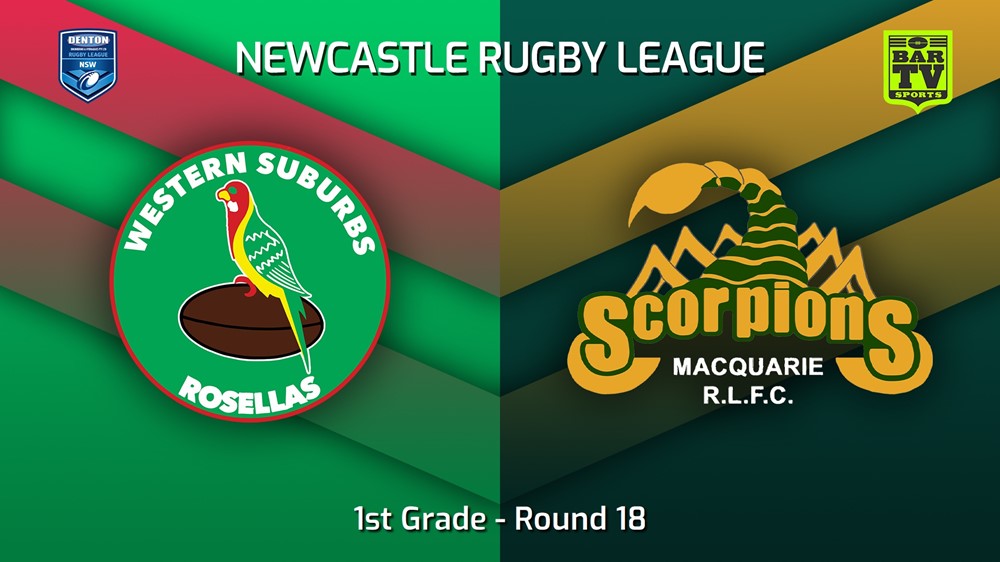 230805-Newcastle RL Round 18 - 1st Grade - Western Suburbs Rosellas v Macquarie Scorpions Slate Image