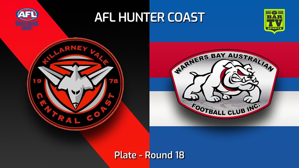 230819-AFL Hunter Central Coast Round 18 - Plate - Killarney Vale Bombers v Warners Bay Bulldogs Slate Image