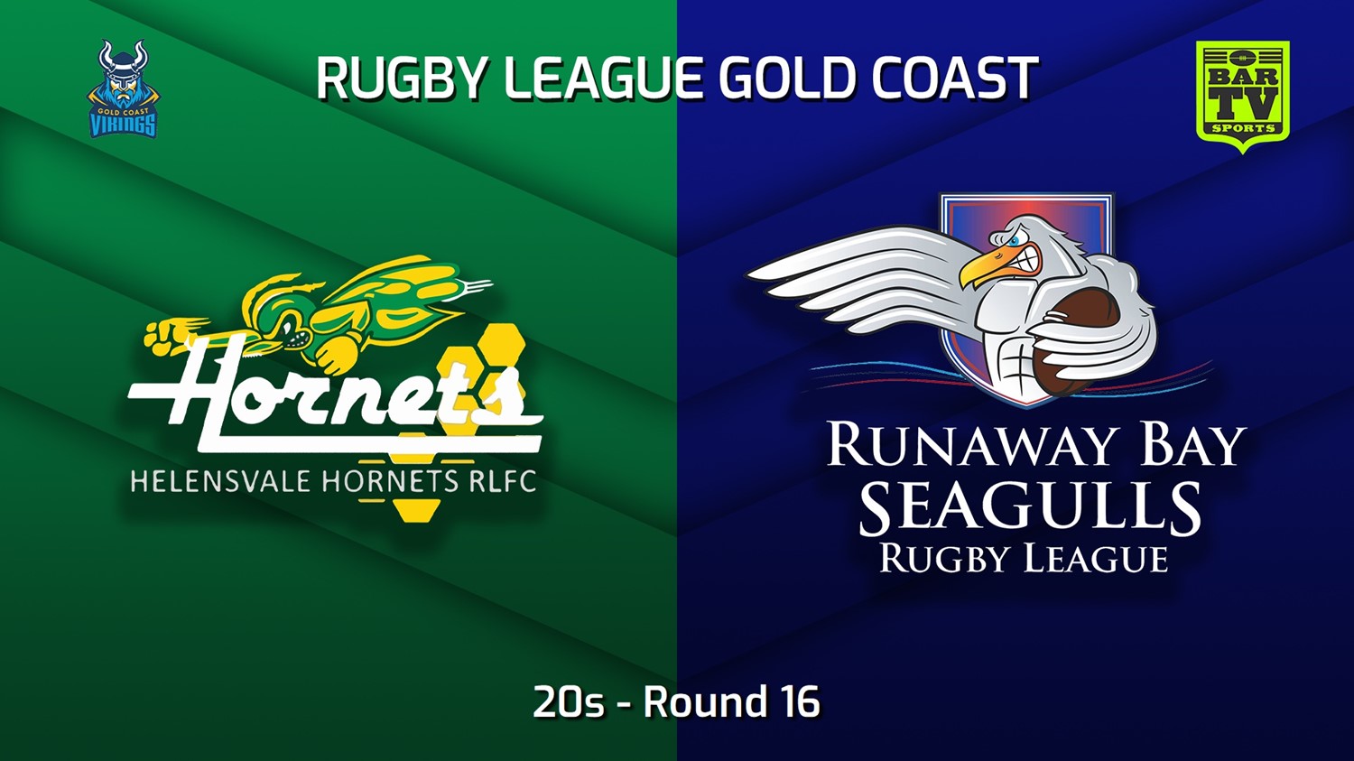 MINI GAME: Gold Coast Round 16 - 20s - Helensvale Hornets v Runaway Bay Seagulls Slate Image