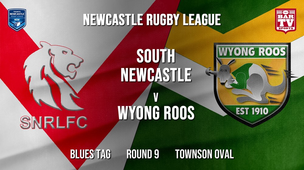 Newcastle Rugby League Round 9 - Blues Tag - South Newcastle v Wyong Roos Slate Image