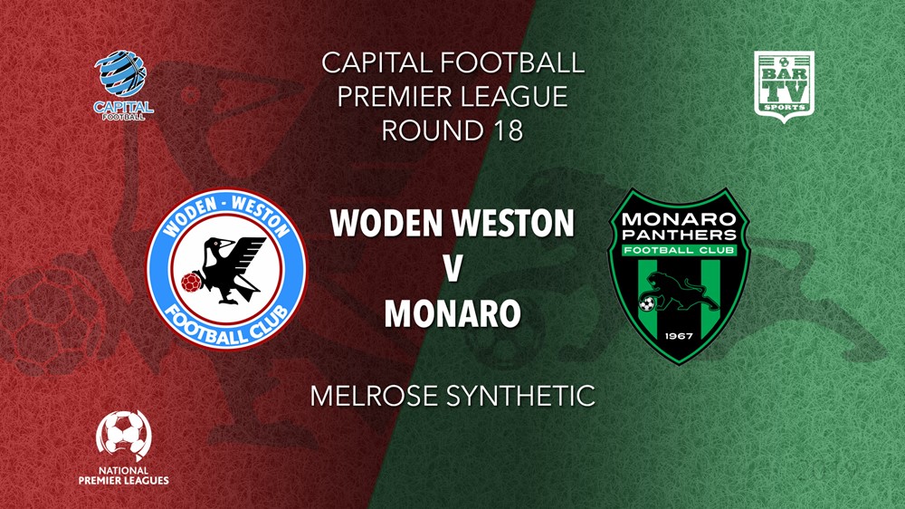 NPL - Capital Territory Round 18 - Woden-Weston FC v Monaro Panthers FC Slate Image