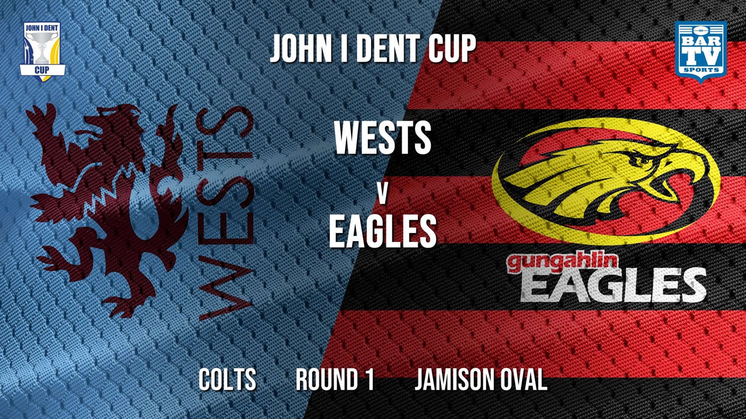 John I Dent Round 1 - Colts - Wests Lions v Gungahlin Eagles Minigame Slate Image