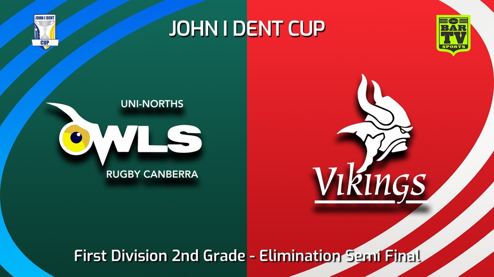 230813-John I Dent (ACT) Elimination Semi Final - First Division 2nd Grade - UNI-North Owls v Tuggeranong Vikings Slate Image