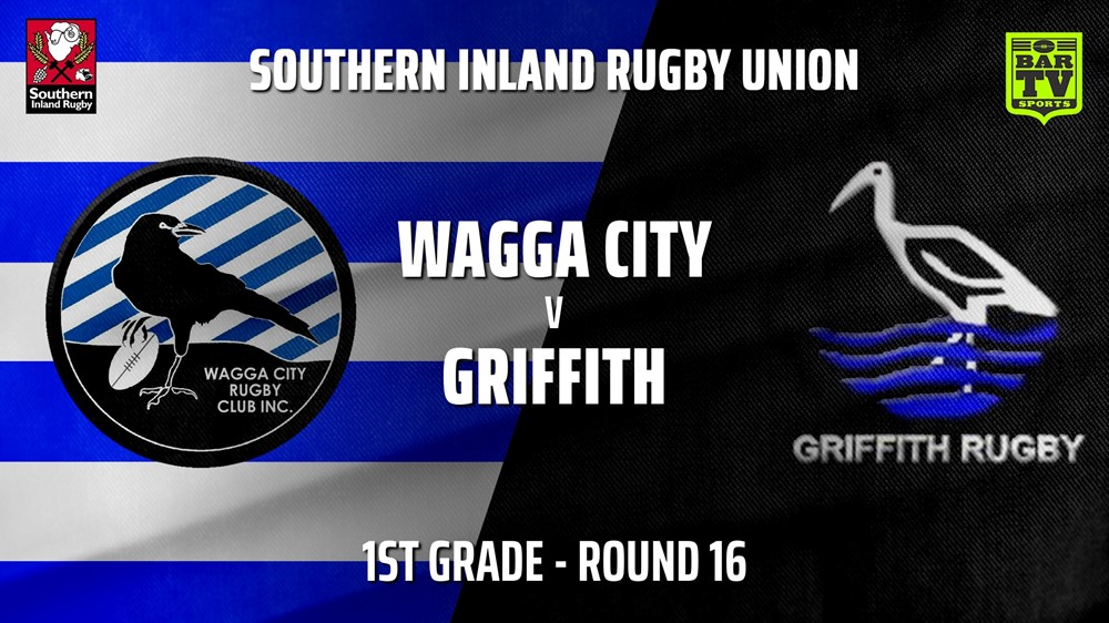 210731-Southern Inland Rugby Union Round 16 - 1st Grade - Wagga City v Griffith Minigame Slate Image