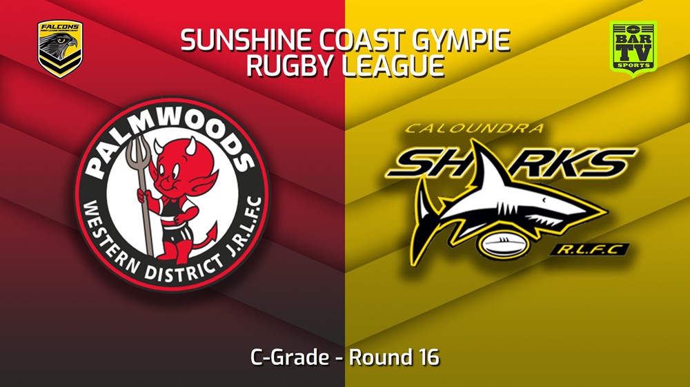 230805-Sunshine Coast RL Round 16 - C-Grade - Palmwoods Devils v Caloundra Sharks Minigame Slate Image