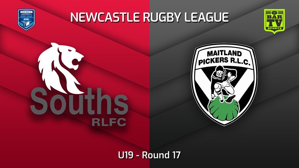 230729-Newcastle RL Round 17 - U19 - South Newcastle Lions v Maitland Pickers Minigame Slate Image