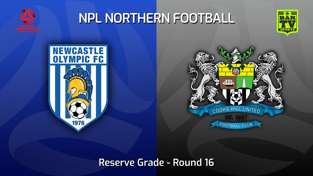 230624-NNSW NPLM Res Round 16 - Newcastle Olympic Res v Cooks Hill United FC (Res) Slate Image