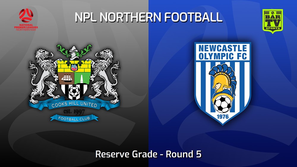 230401-NNSW NPLM Res Round 5 - Cooks Hill United FC (Res) v Newcastle Olympic Res Slate Image