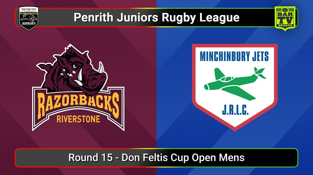 250727-video-Penrith & District Junior Rugby League Round 15 - Don Feltis Cup Open Mens - Riverstone v Minchinbury Slate Image