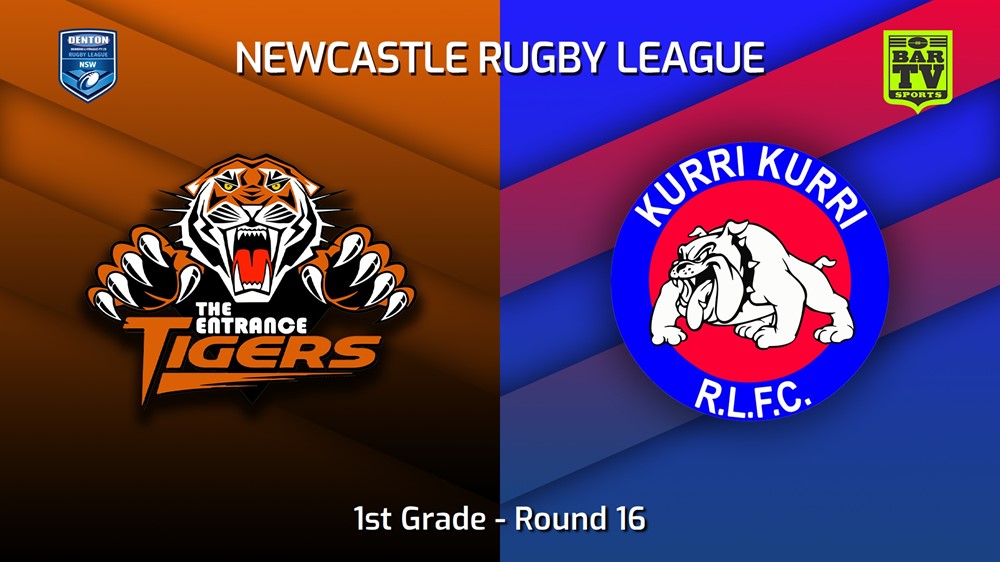 230723-Newcastle RL Round 16 - 1st Grade - The Entrance Tigers v Kurri Kurri Bulldogs Minigame Slate Image