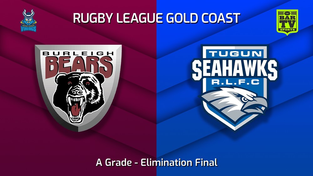 230826-Gold Coast Elimination Final - A Grade - Burleigh Bears v Tugun Seahawks Slate Image