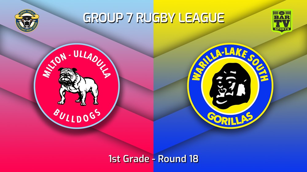 230820-South Coast Round 18 - 1st Grade - Milton-Ulladulla Bulldogs v Warilla-Lake South Gorillas Minigame Slate Image