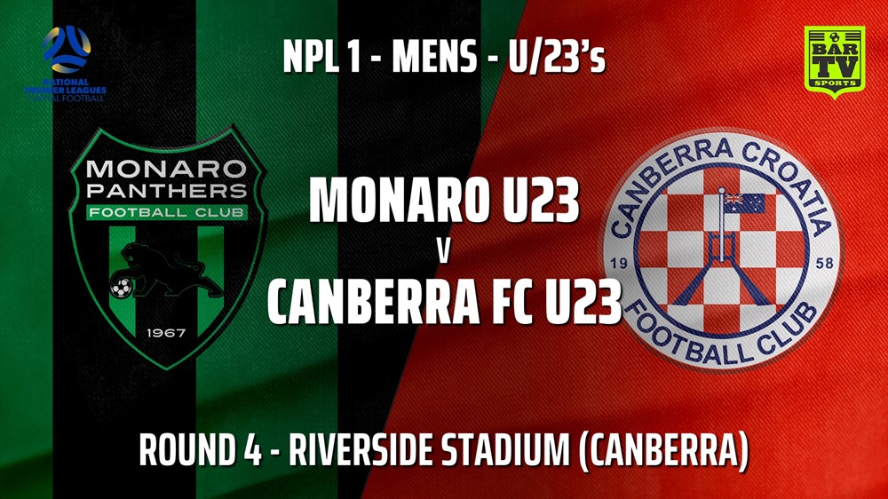 210501-NPL1 U23 Capital Round 4 - Monaro Panthers U23 v Canberra FC U23 Slate Image