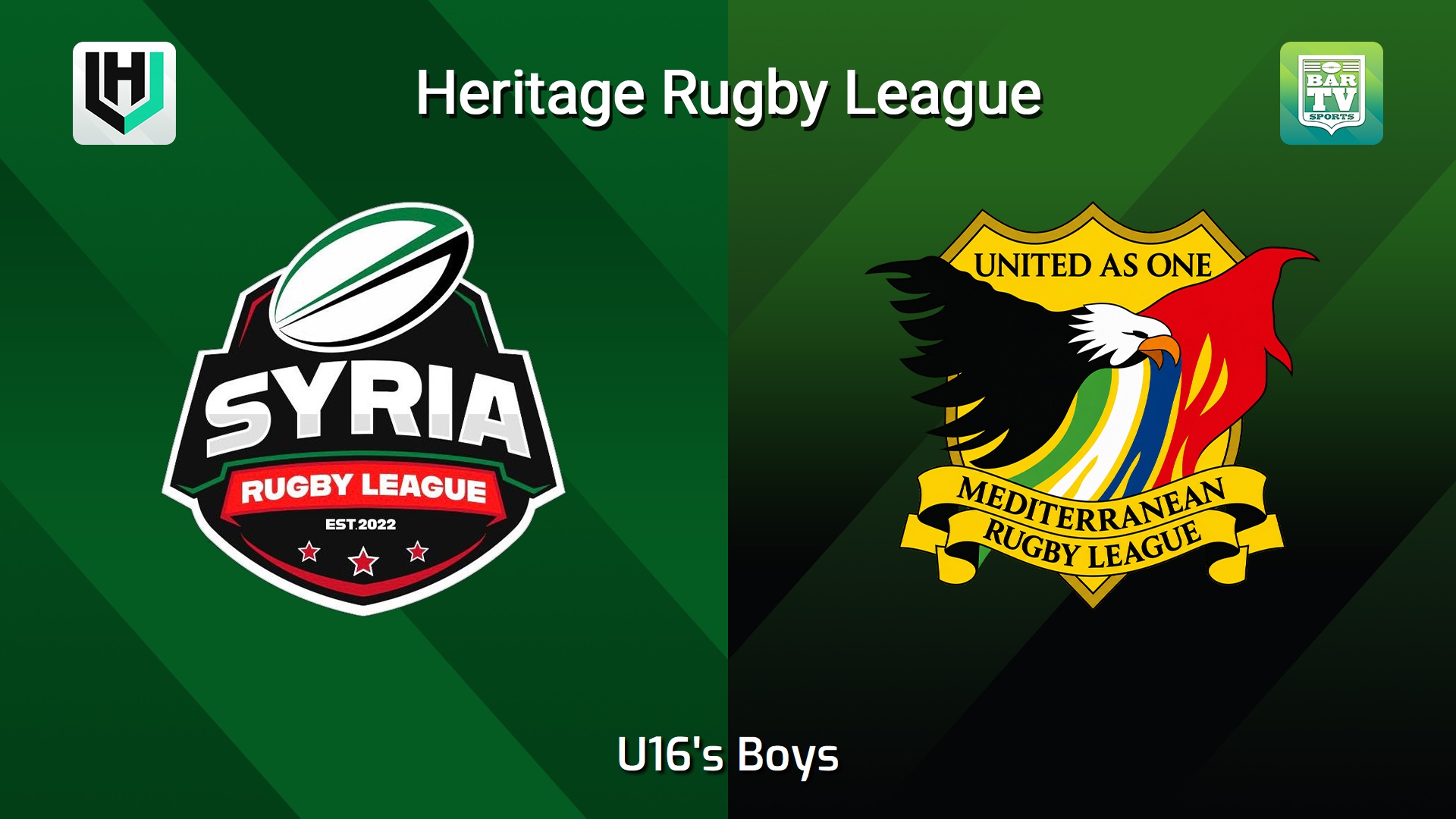 261011-video-Heritage RL U16's Boys - Syria Falcons v Mediterranean-Middle East Slate Image