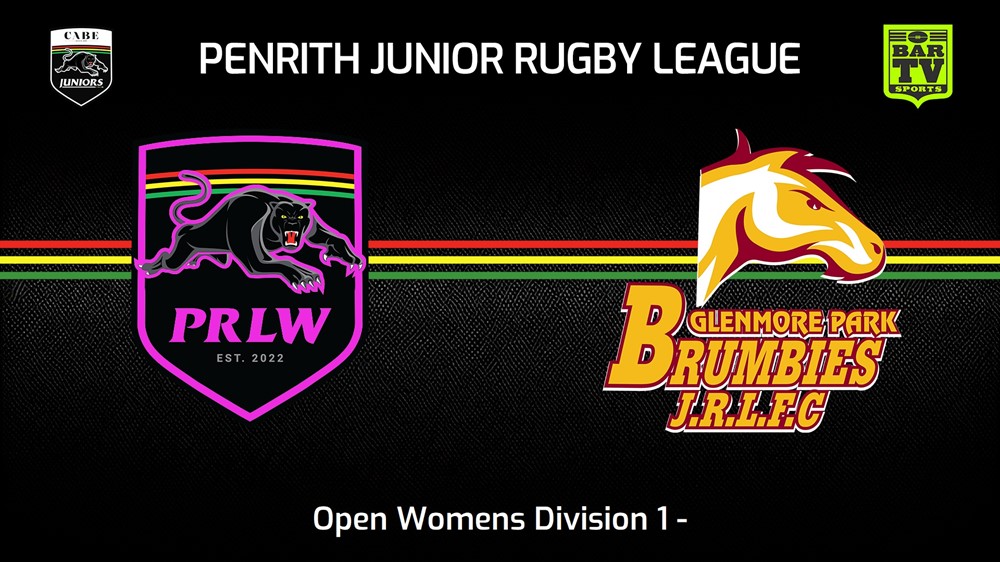 230730-Penrith & District Junior Rugby League Open Womens Division 1 - Penrith RLW Pink v Glenmore Park Brumbies Slate Image